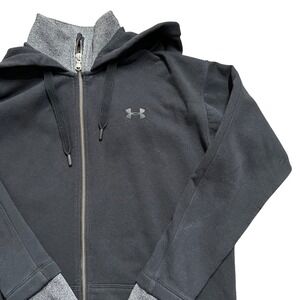 Under Armour Threadborne Fleece Full Zip Hoodie Mens‎ Medium Black Gray
